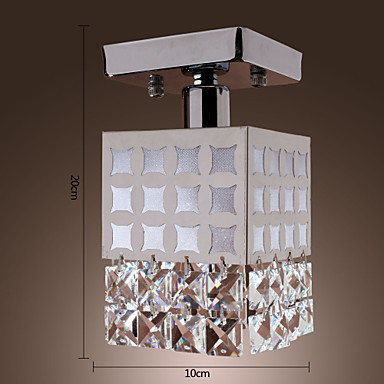 flush mount led modern crystal ceiling lamp lights with 1 light for living room hallway lighting