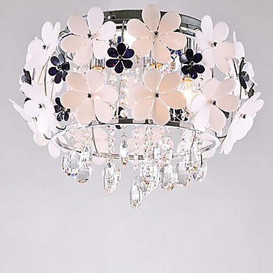 lustres de sala,floral design led crystal ceiling lamp light with 5 lights for living room lighting