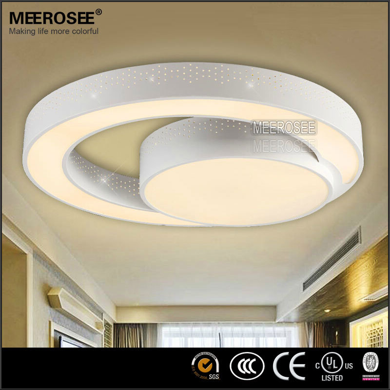 modern led ceiling light fixture flush mounted acrylic ring light lustres ceiling lighting 2 rings led lamp
