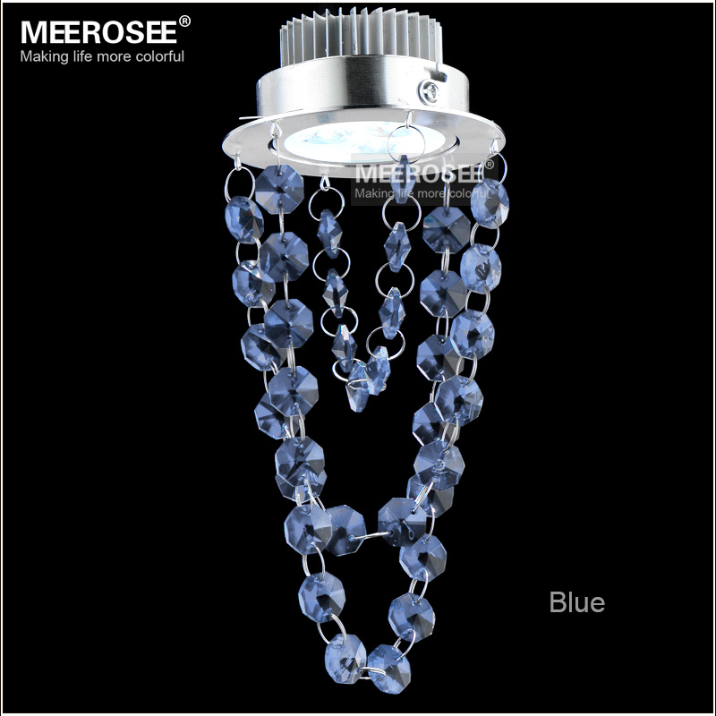 modern led crystal chandeliers light fixture small red blue black crystal light for aisle hallway porch corridor spot lighting