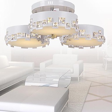 plafon modern crystal led ceiling light with 3 lights for living room lamp fixtures,luminaira lustres de sala teto