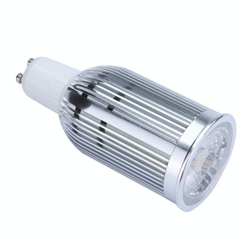 10pcs/lot cob led spotlight gu10 85-265v 7w 6300lm warm white/whire led spot light