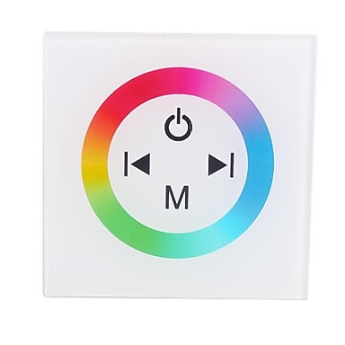 4a 3-channel touch panel led dimmer controller switch for rgb led strip switch lamp (dc12v-24v)