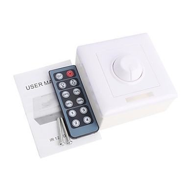 8a dc 12v-24v led dimmer switch with 12-key ir remote controller for led light lamp