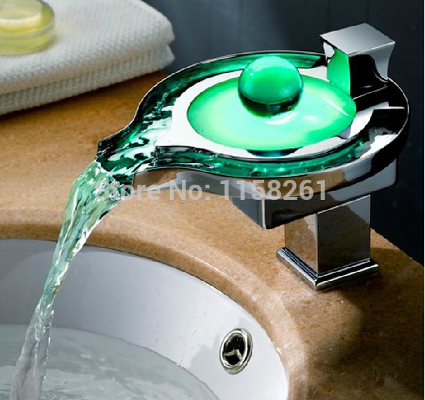 new style design led waterfall basin faucet basin mixer and cold bathroom faucet morden wf-6061