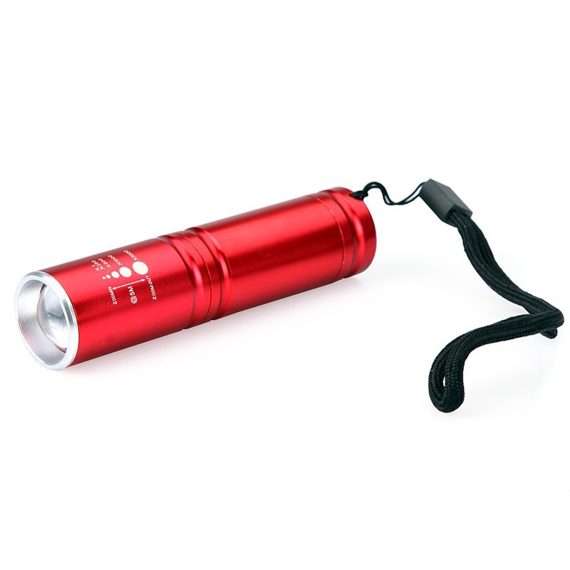 10pcs mini cree led flashlight torch 500lm 3-mode adjustable focus zoom led flash light aa or 14500 battery
