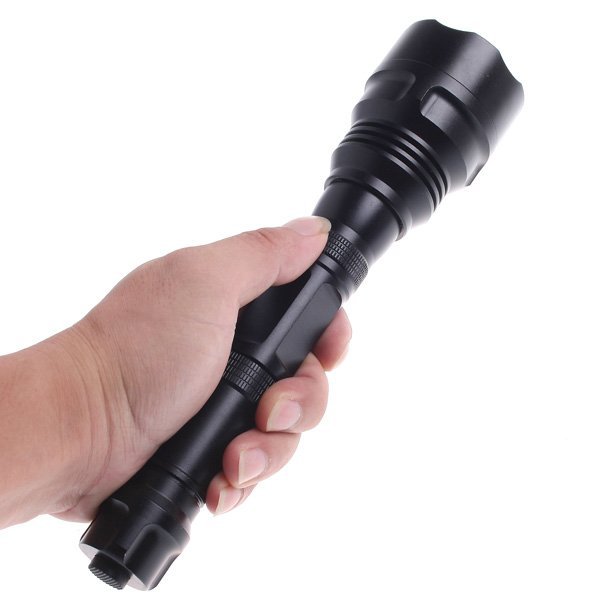 1pcs aluminum led torch cree q5 led flashlight torch waterproof 3-modes zoomable