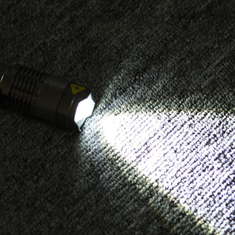 2pcs 5w 300lm mini cree led flashlight torch adjustable focus zoom light lamp silver zoomable led flash light