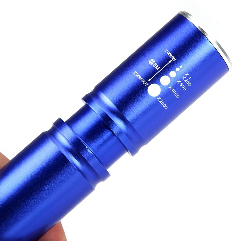 2pcs mini cree led flashlight torch adjustable focus zoom led flash lights aa or 14500 battery