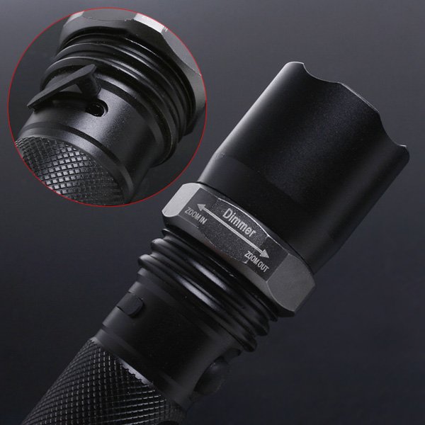 4pcs/lot 3w led torch adjustable focus beam cree q5 chargeable led flashlight torch 3 modes zoomable chargeable