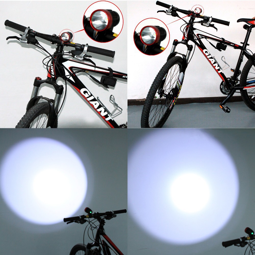 cree t6 led bike light bicycle front lamp headlight headlamp for camping red , drop