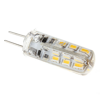 5pcs g4 led 12v 1w 24xsmd5630 110lm warm white/whire led lamp bulb g4 for home