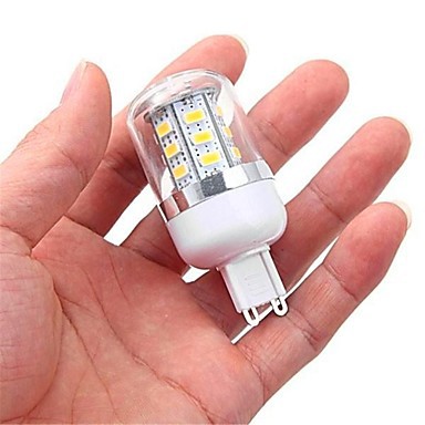 6pcs g9 led 220v 4w 24*smd5730 300lm warm white/white led lamp bulb g9 220v for home lighting