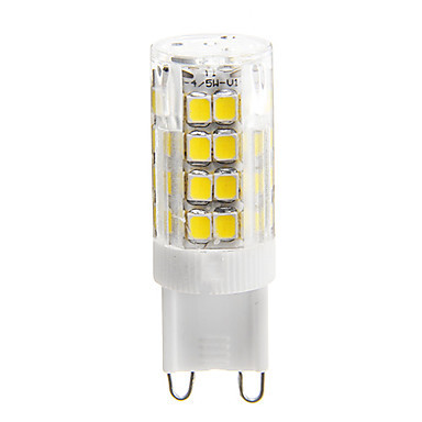6pcs g9 led 220v 5w 51*smd3528 warm white/white led lamp bulb g9 220v for home lighting