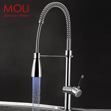 kitchen faucet led pull out water powered led light kitchen tap mixer