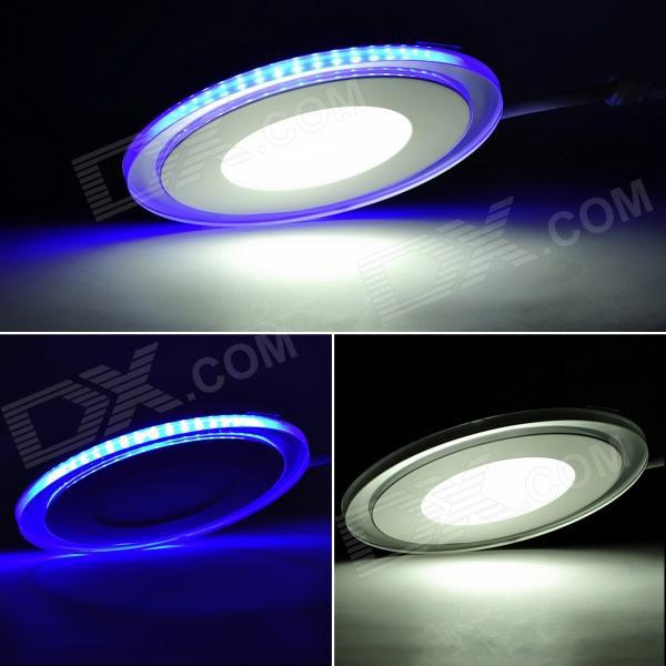 15w round glass panel led light, bule light kitchen led down ceiling lamp ac85-265v - Click Image to Close