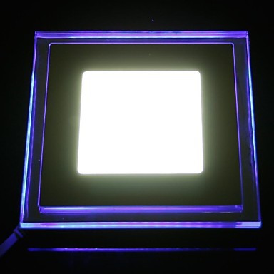 15w square glass painel panel led light 1350 lm, kitchen light mini led ceiling light ac85-265v with bule lights