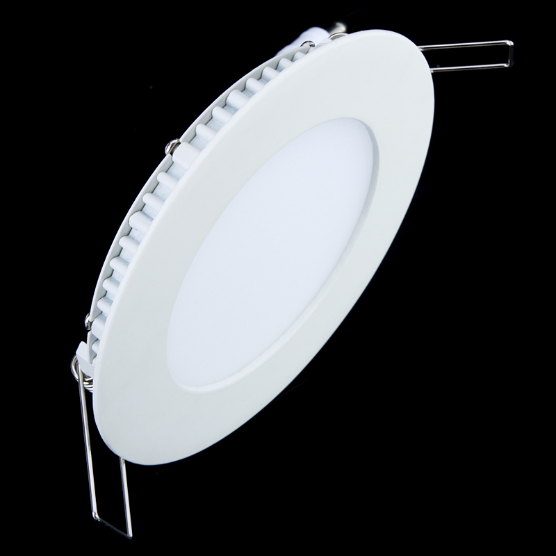 1pcs/lot thin square led panel light round 6w ac85-265v 500lm warm white/white panels light wall recessed