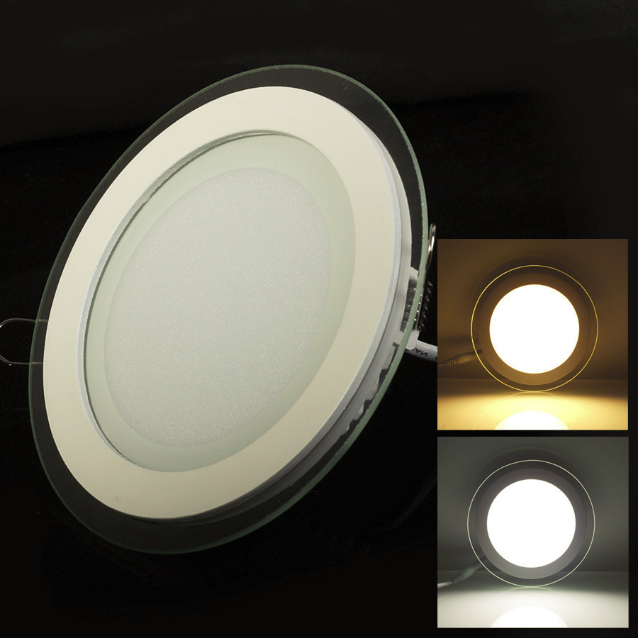 1pcs thin round painel led panel light 18w ac85-265v warm white/white wall recessed