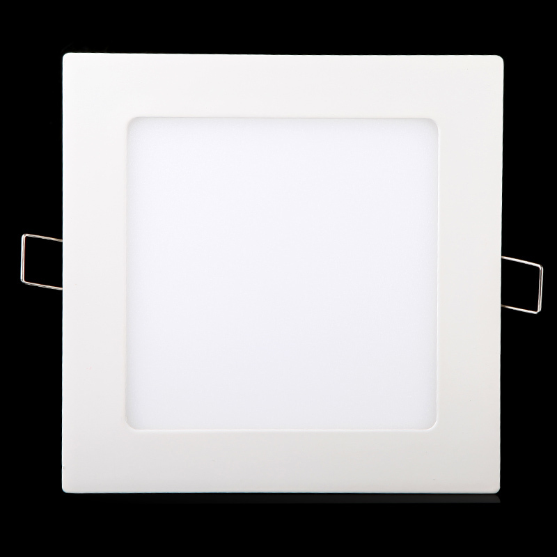 1pcs thin square led panel light 12w ac85-265v 1000lm warm white/white wall recessed
