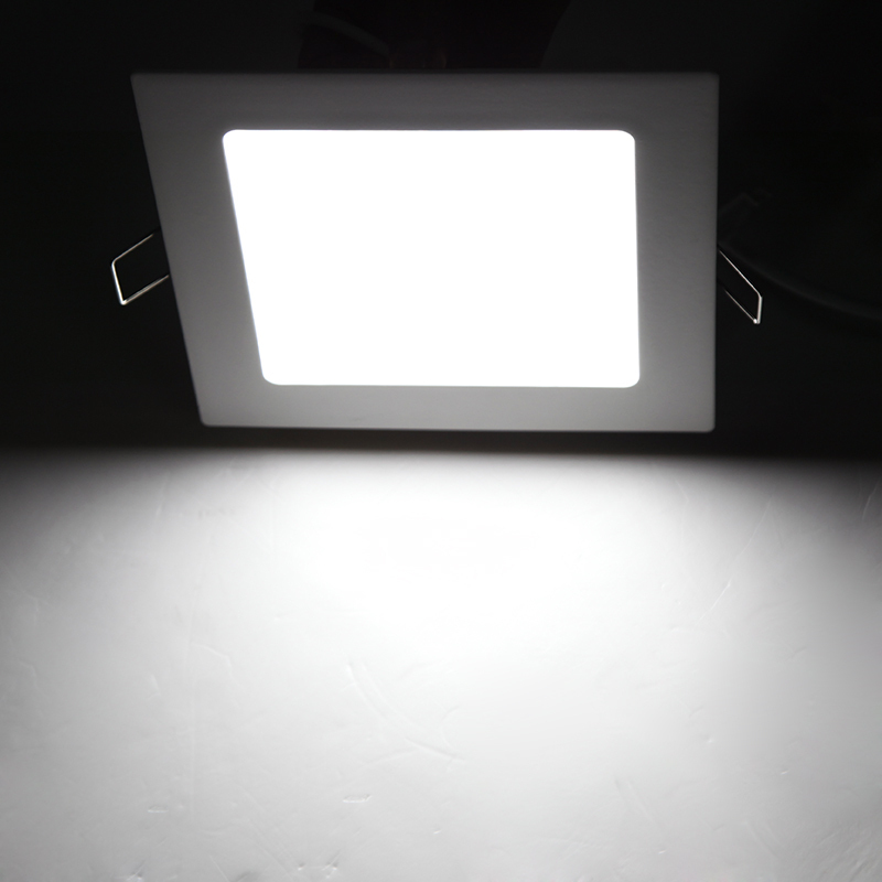1pcs thin square led panel light 12w ac85-265v 1000lm warm white/white wall recessed
