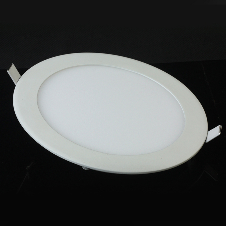 4pcs thin round painel led panel light 3w/4w/6w/9w/12w/15w ac85-265v warm white/white wall recessed