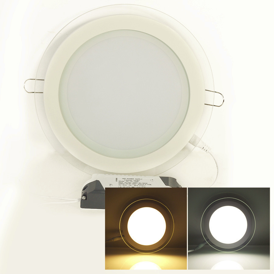 round painel led panel light 6w/12w ac85-265v warm white/white wall recessed