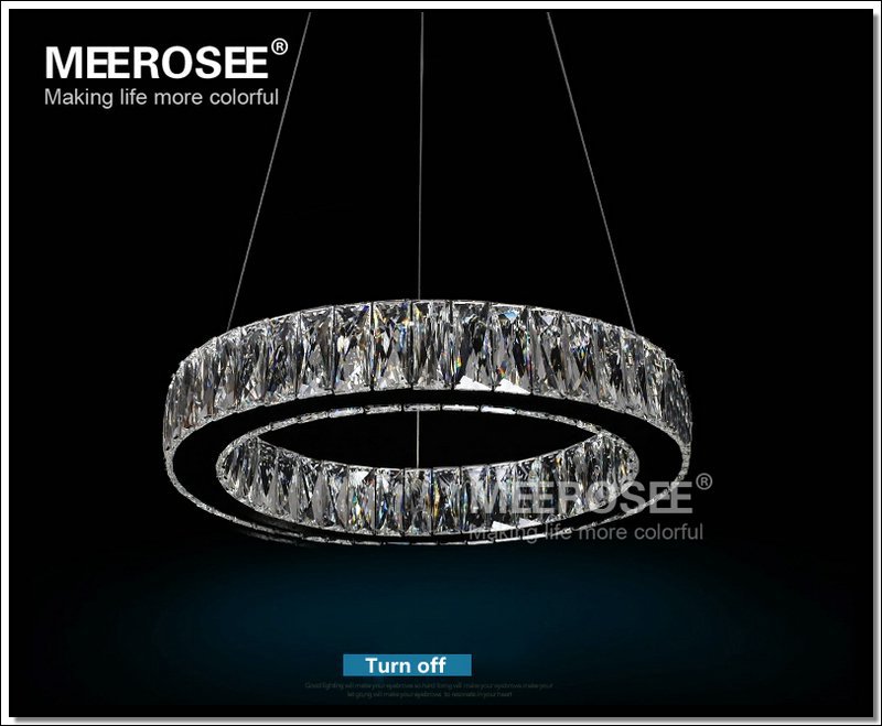 ! led crystal chandelier lighting fixture led ring lamp lustres de cristal suspension led light with k9 crystal md2226