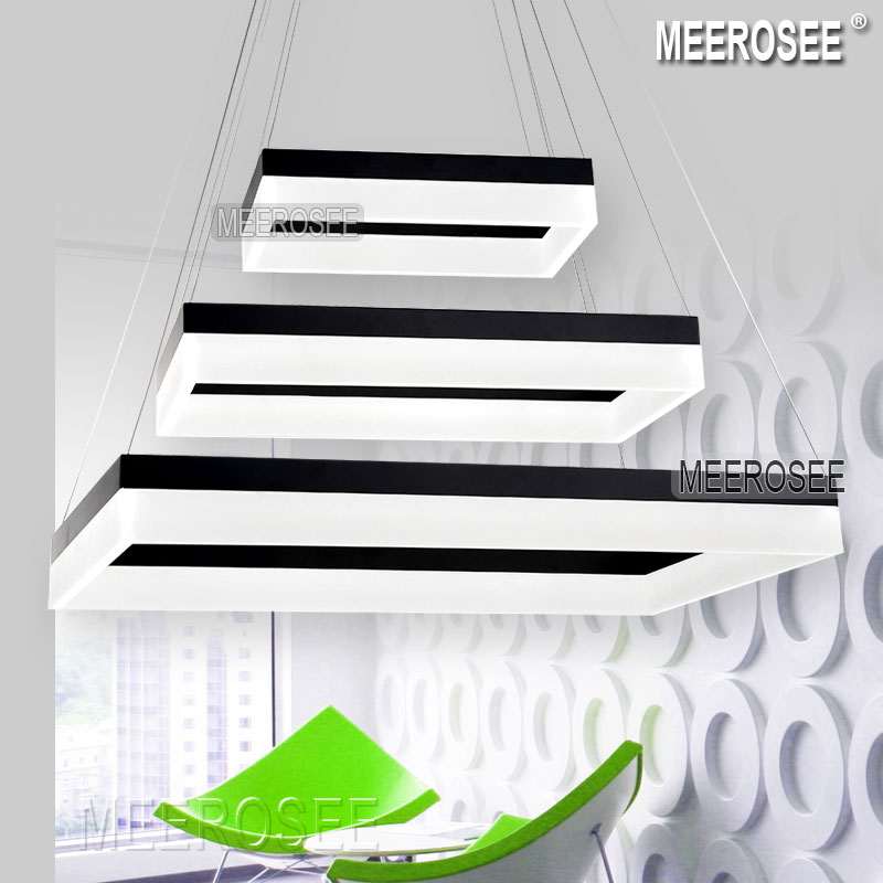 led pendant light modern rectangle black pendant lamp suspension light fixture gold dining room light