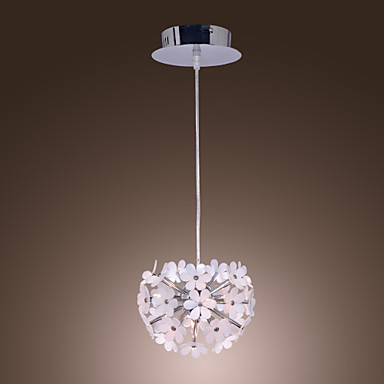 acrylic and metal modern led pendant lights lamp with 1 light for living dinning room lustre pendente