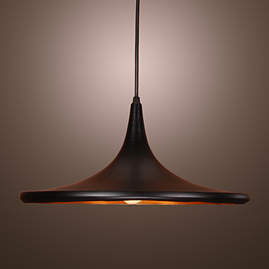 black shade modern led pendant lights lamp with 1 light for living dinning room lighting