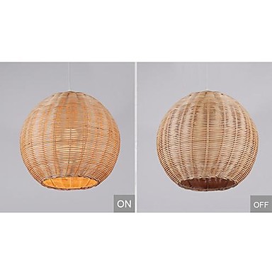 cane hand-woven modern led pendant lights lamps with 1 light for home living room lustre pendente