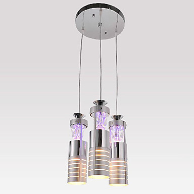 handing led modern pendant light lamp with 3 lights cylinder design lighting