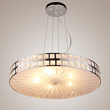 handing lighting led modern crystal pendant lights lamp with 5 lights for living dinning room