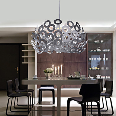 luminaire handing led modern pendant light lamp in circle featured lampshade