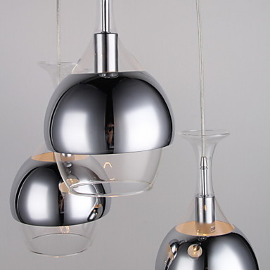 modern led pendant light lamp with 3 lights for dinning room lustre