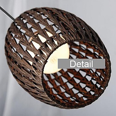 modern led pendant lights lamp for living room brown the cane makes up handwork