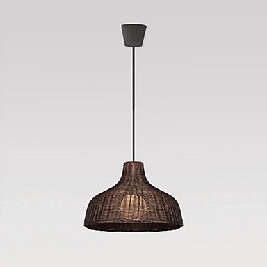 modern led pendant lights lamp with 1 light for living room lustres pendent cane hand-woven