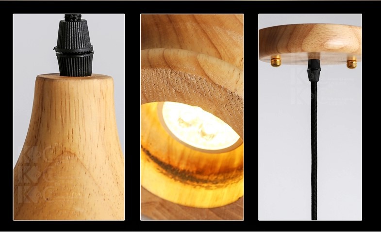 mordern lighting led wood pendant lights fixtures for dinning room wood lamp,lustres de sala teto e pendente