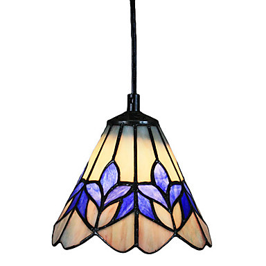 purple flower pattern vintage led pendant lights lamp with 1 light for dinning living room pendentes luz