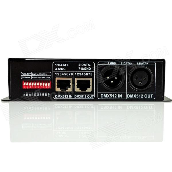 dmx512 decoder driver rgb amplifier controller for led - black (12~24v)