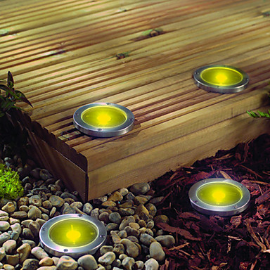 4pcs solar powered led underground deck light with 2 lamp landscape garden outdoor lighting