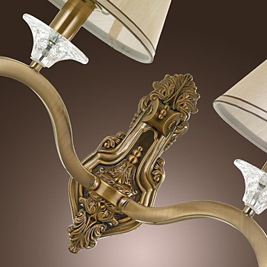 elegant european artistic led wall lamp light with 2lights for home indoor lighting, wall sconce