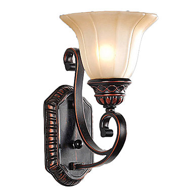 elegant metal glass painting led vintage wall lamp lights for home lighting , led wall sconce arandelas