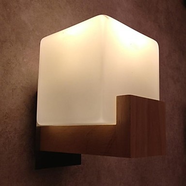 oak and glass modern led wall lamp lights with 1 light for bedroom home lighting,wall sconce