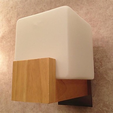 oak and glass modern led wall lamp lights with 1 light for bedroom home lighting,wall sconce