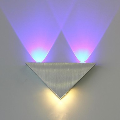 triangle wall sconce, modern led wall lamp light with 3 lights for home aluminium acrylic