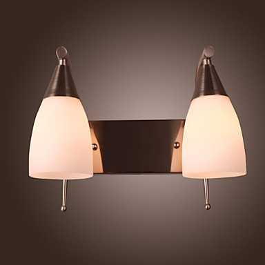 wall sconce, modern led wall light lamp with 2 lights for home lighting in white shade arandelas lampara de pared