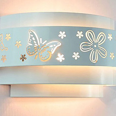 wall sconces, modern led wall lamp light for home bedroom butterfly flower pattern