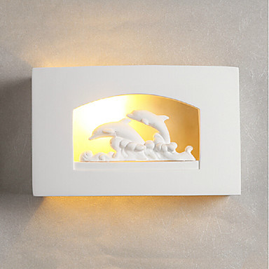 white dolphin plaster modern led wall lamp , led wall sconce light